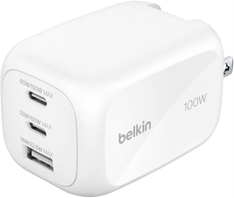 Belkin-Wall Charger-Lithium ion For Apple Samsung phones-100W USB-C PD PPS 2 USB-C 1 Front View 1