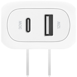 Belkin WCB009DQ1MWH-B6  - Dual USB-A and USB-C Wall Charger, 42W, Boost Charge, White