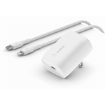 Belkin WCA006dq1MWH-B5 - USB-C to Lightning Wall Charger, 20W, White
