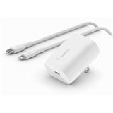 Belkin WCA006dq1MWH-B5 - USB-C to Lightning Wall Charger, 20W, White Belkin WCA006dq1MWH-B5 - USB-C to Lightning Wall Charger, 20W, White