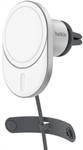 Belkin BoostCharge Pro - Cargador Inalámbrico para Automóvil con MagSafe, 15W, Blanco