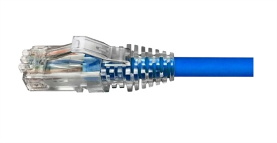 Blue-Cat6 Ethernet Patch Cord Cable 3ft-Front View