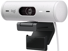 Logitech Brio 500 - Cámara Web, Resolución 1080p, 60fps, USB-C Plug-and-Play, Blanco-Crudo