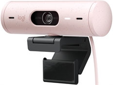 Logitech Brio 500 - Webcam, 1080p Resolution, 60fps, USB-C Plug-and-Play, Rose