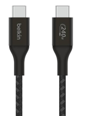 Belkin BoostCharge - Cable Adaptador Tipo-C Macho a Tipo-C Macho, 2m, Negro 