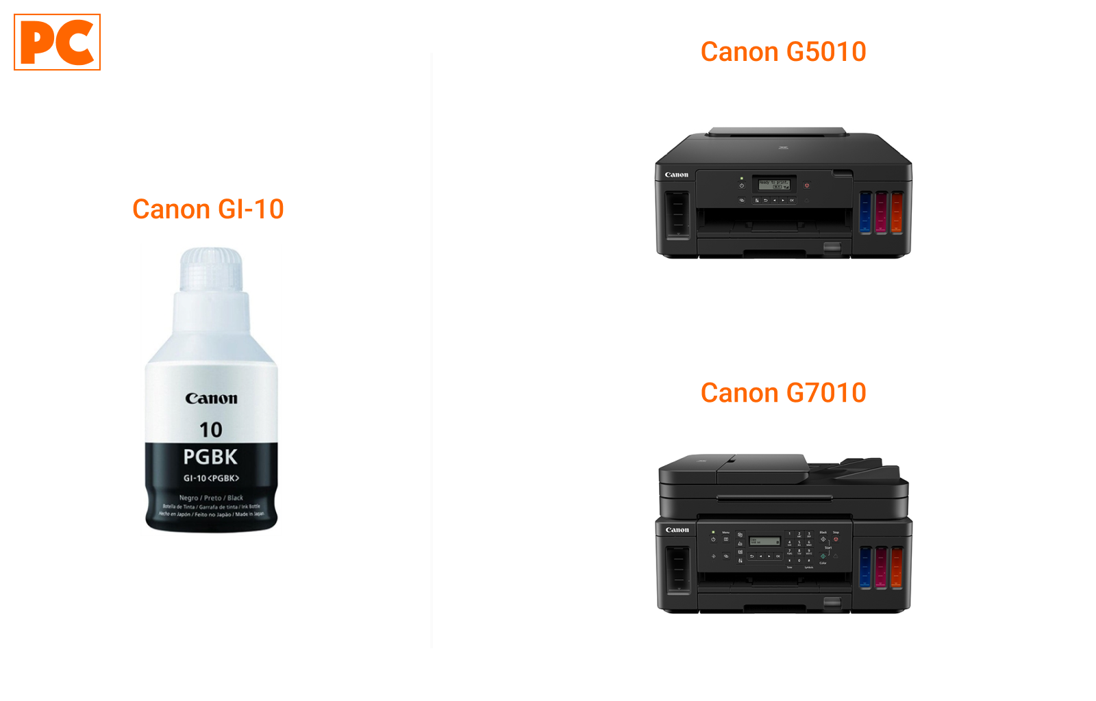 Tinta Canon GI-10PGBK Negro G6010 Original
