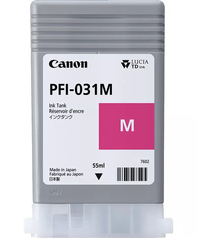 Canon pfi 031m ink tank 55ml magenta vista frontal Tinta