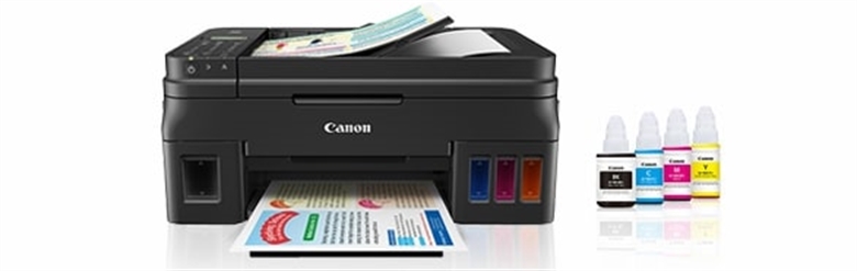 Canon PIXMA G4100 Front with Inks View