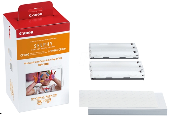 Canon SELPHY RP-108 Ink Cartridges and 108 Sheets Photo Paper