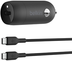 Belkin CCA004BT1MBK-B6 - USB-C Car Charger + USB-C Cable, 30W, Black