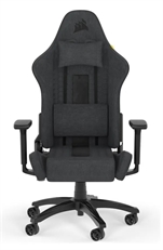 Corsair TC100 Relaxed - Silla Gaming, Base de Acero, Estructura de acero, Apoyabrazos 2D, Negro/Gris