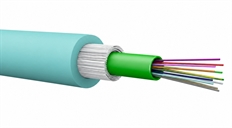 Legrand Ortronics  - Cable de Fibra Óptica Distribución OM4, 12 Hilos, 50-125 µm Fibra Multimodo, Cubierta Riser PVC, Aqua, por Metro