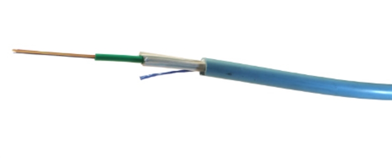 CFOM4-12F-IET Cable-de-Fibra-Optica-Multimodo-OM4-de-12-Hilos-Aqua-Vista Lateral