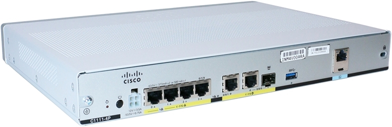 Cisco C1111-4P - Isometric Front View