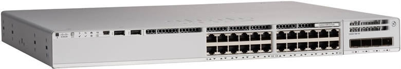 Cisco C9200L-24T-4G-E Switch - Isometric Front View