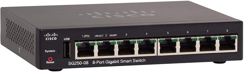 Cisco SG250-08 Switch Isometric View