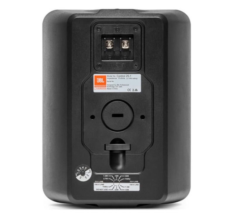 CONTROL25-1L 8-Ohm Compact Indoor Outdoor Commercial Installation Speaker-Back View