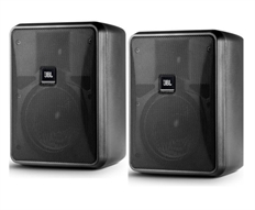 JBL Control 25-1L  - Altavoz Comercial de Montaje Superficial, Derivación de 8 Ohmios, Sistema InvisiBall, Negro