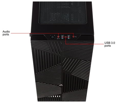 Corsair 275R Airflow Case Torre Mediana Puertos