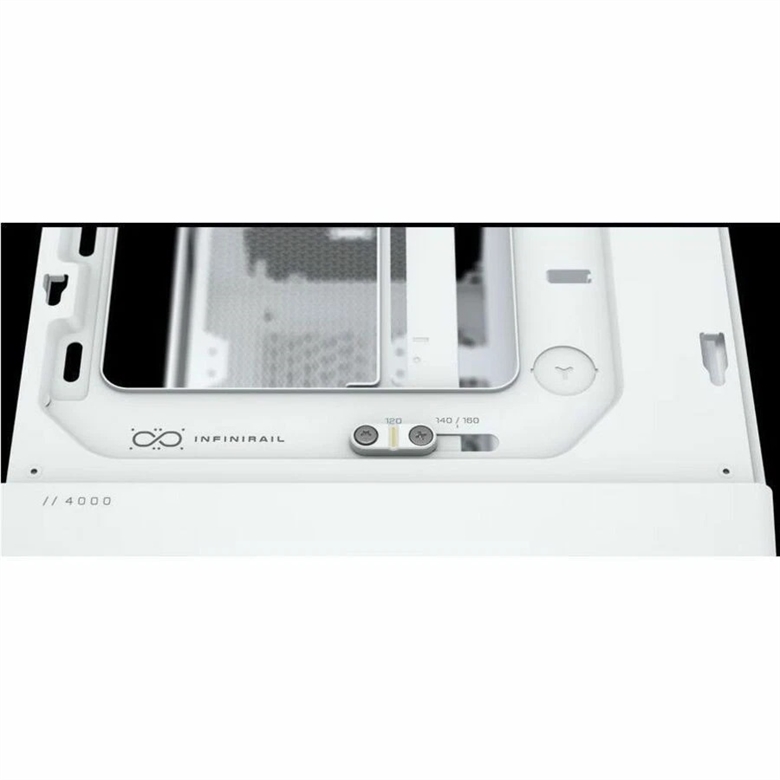 Corsair 4000D Airflow Blanco - Detalle del Sistema de Rieles