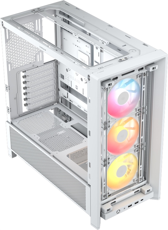 CORSAIR CASE 4000D RS ARGB WHITE Front VIew 2c