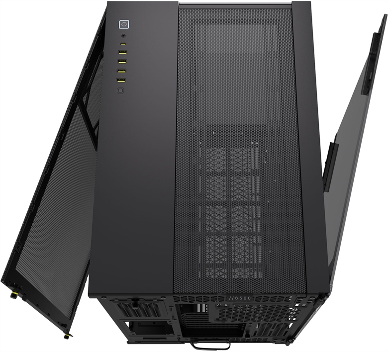 CORSAIR CASE 6500X TEMP GLASS BLACK Front View 6
