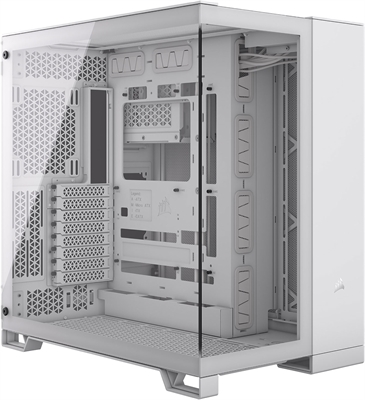 CORSAIR CASE 6500X TEMP GLASS WHITE Front View 1