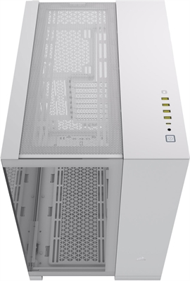 CORSAIR CASE 6500X TEMP GLASS WHITE Front View 3