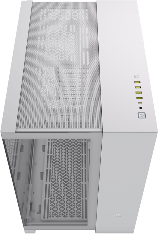 CORSAIR CASE 6500X TEMP GLASS WHITE Front View 3