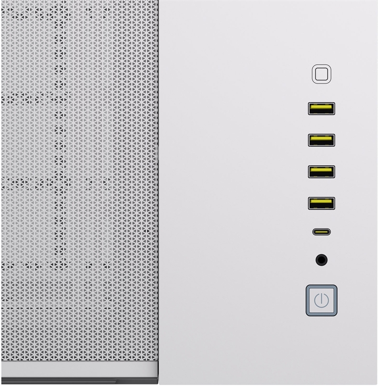 CORSAIR CASE 6500X TEMP GLASS WHITE Front View 5