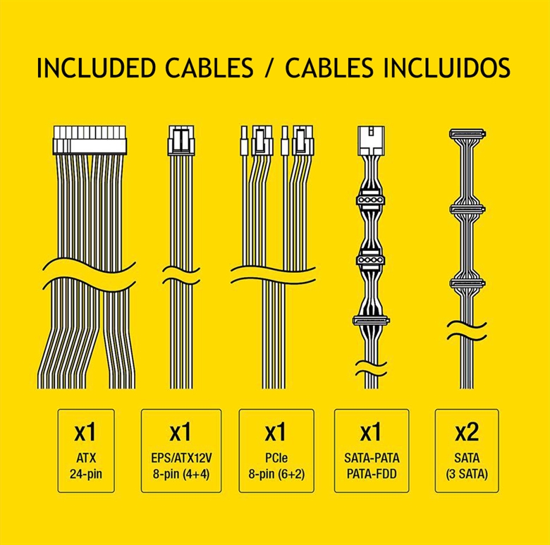 Corsair CV450 Cables Incluidos