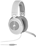 Corsario HS55  - Headphones, On-Ear, Wired, 3.5mm and USB, 20Hz - 20kHz, White