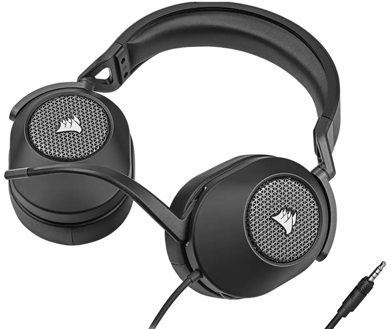 CORSAIR HEADSET HS65 SURROUND CARBON Front View 3