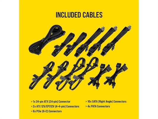 Corsair RM750 Cables View