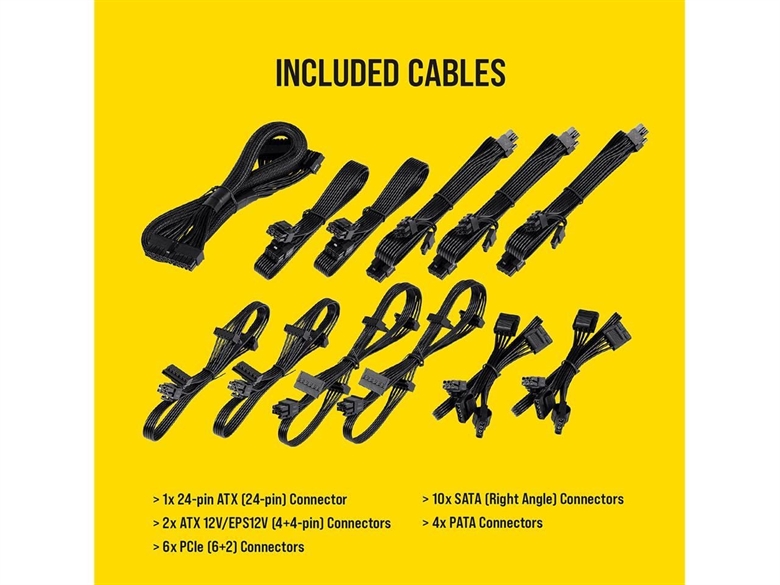 Corsair RM750 Cables View