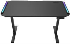Cougar E-DEIMUS 120 - Height Adjustable Desk, Medium-Density Fibreboard with I/O Ports, Black with RGB