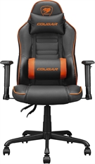 Cougar Fusión S - Gaming Chair, Steel base, Adjustable Seat Height, Adjustable Headrest, Lumbar Support, Armrest 2D