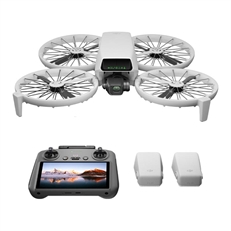 DJI Flip Fly More Combo (DJI RC 2) (GL) - Drone, Hasta 4K a 100fps, Blanco con Paquete de Baterías y Control Remoto