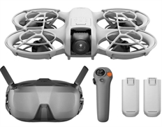 DJI Neo Motion Fly More Combo - Drone, Up to 4K at 30fps, White with Battery Pack, Motion Control and Goggles