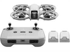 DJI Neo Fly More Combo - Drone, Up to 4K at 30fps, White with Battery Pack and Remote Control