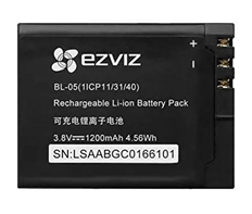 EZVIZ Battery 5P - Action Camera Battery, Lithium-Ion, 1200mAh, 3.8V, 4.56Wh