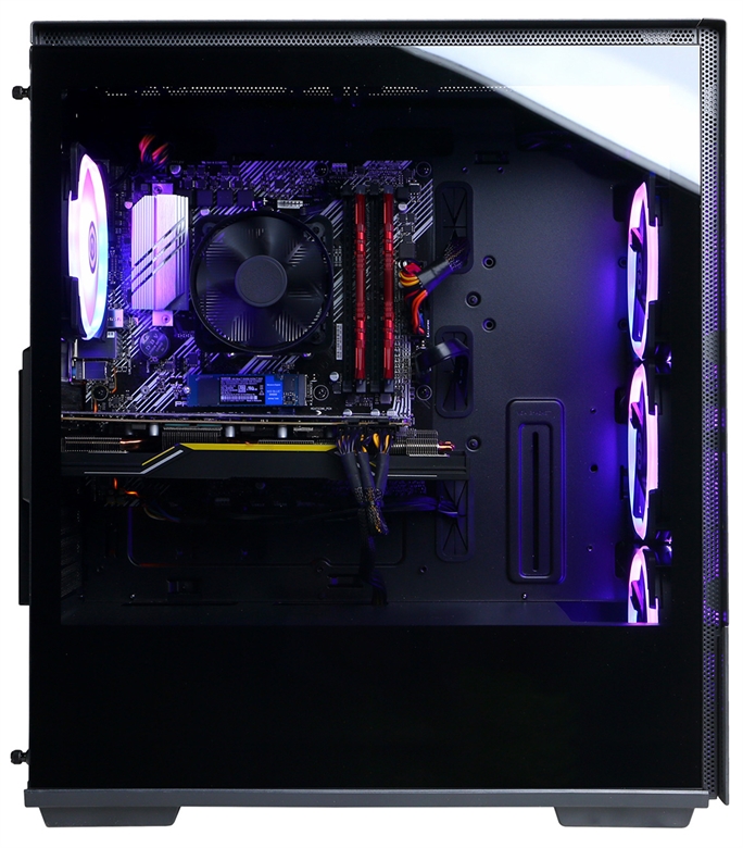 CyberPowerPC Gamer Master GMA9320CPG left components view
