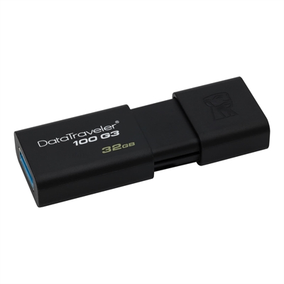 DataTraveler 100 G3 32 GB Black Isometric View