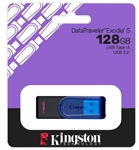 Kingston  - DataTraveler Exodia S Blue USB Flash Drive, 128GB, USB 3.0, Blue