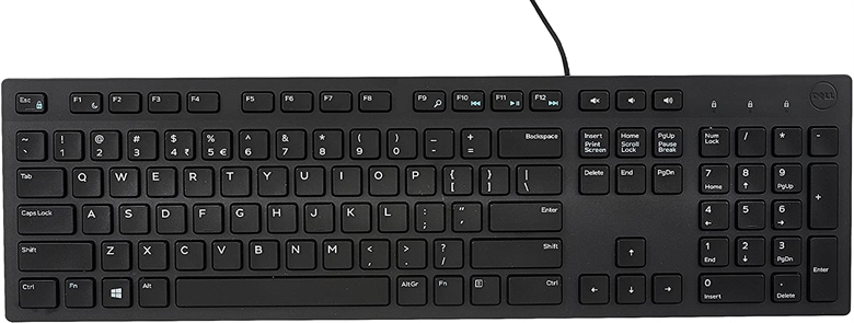 Dell KB216 Standard Keyboard Wired USB front