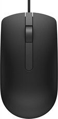 Dell MS116 - Mouse, Wired, USB, Optic, 1000 dpi, Black