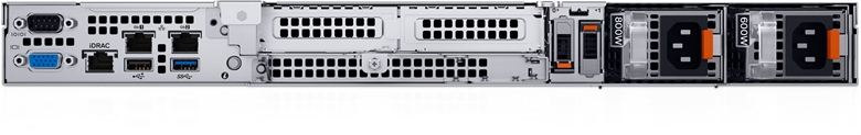 DELL PowerEdge R360 - Rack Server R360ERQ1Y24v2 back view