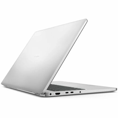 dell pro 16 plateado vista trasera