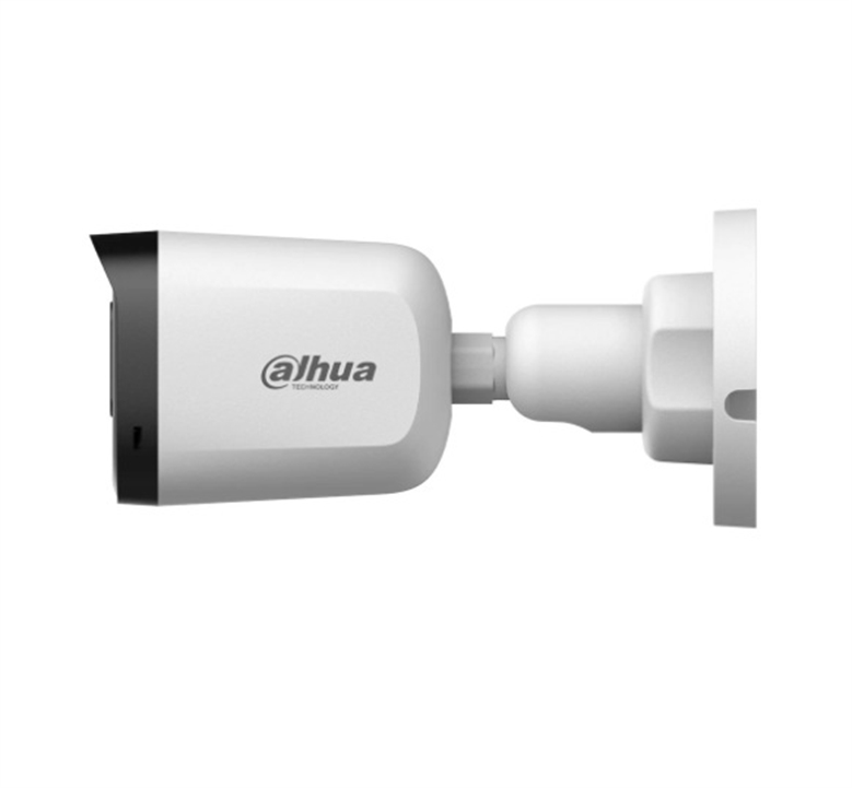 DH-HAC-B1A21N-U-0280B White-1080p Bullet Security Camera with Mic-Front-View
