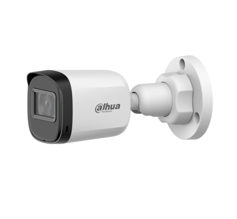 DH-HAC-B1A21N-U-0280B White-1080p Bullet Security Camera with Mic-Lateral View
